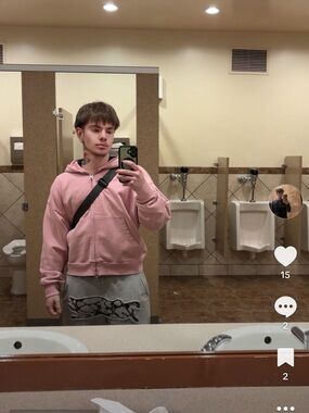 H&M Pink Zip-Up Sweater Hoodie